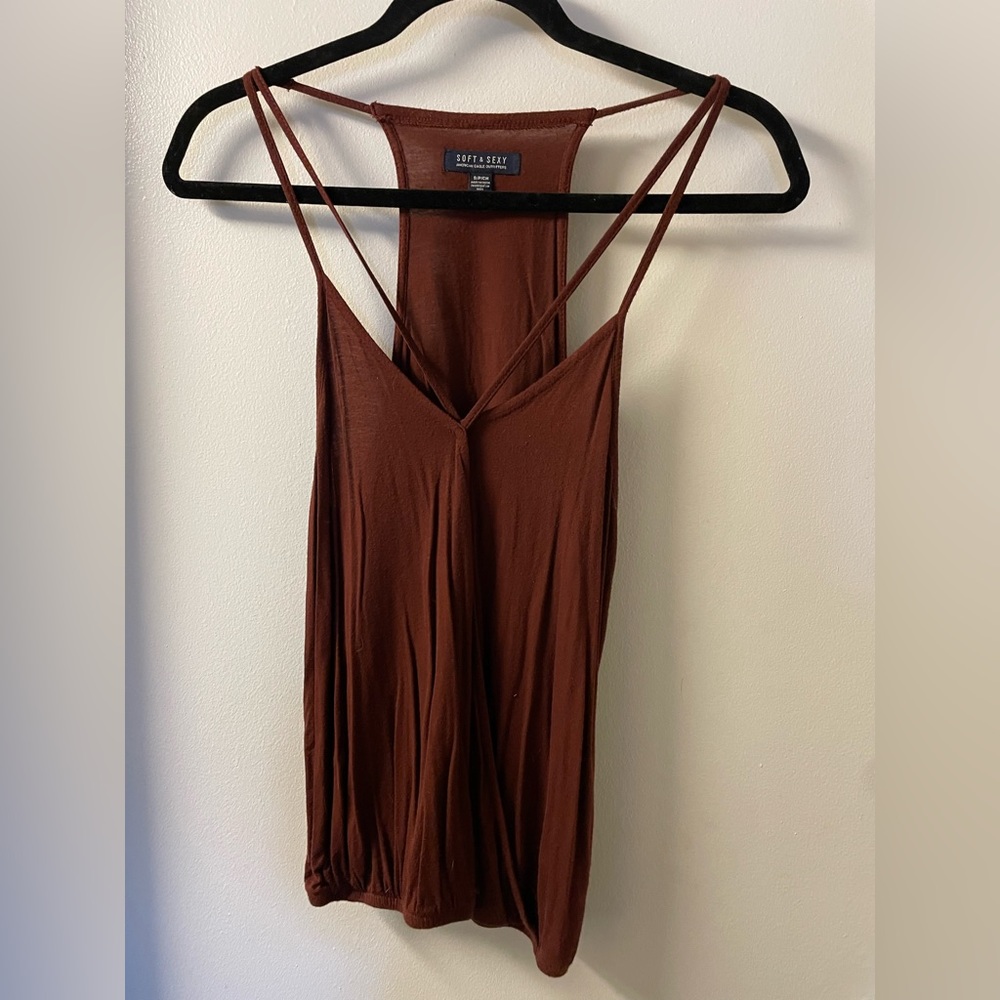 American Eagle Burgundy Tank